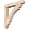 Ekena Millwork Olympic Arts and Crafts Smooth Bracket w/ Offset Brace, Douglas Fir, 7 1/2"W x 46"D x 46"H BKT0806X46X46OLY03SDF - alternate 1
